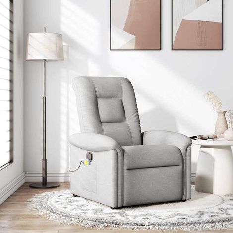 Maison Exclusive - Massagesessel Wolkengrau Stoff (1/5)