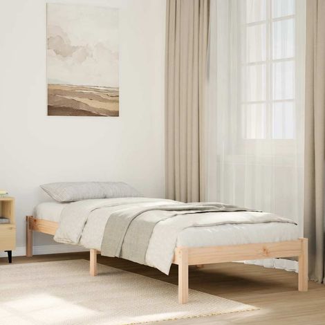 Cama extralarga sin colchón madera maciza de pino 80x220 cm (1/5)