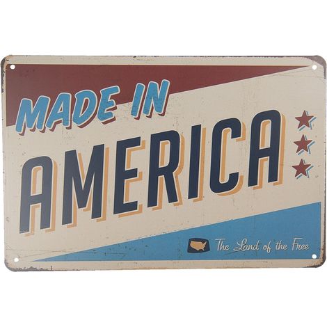 Plaque Murale Décorative en Fer Panneau à Message et Texte Couleur Blanc 30 x 20 cm - PANGIVO