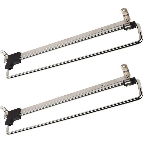 2 Pièces Porte-Cintres Coulissant Portemonteaux Télescopic Porte-vêtements Extractible 300 mm (1/5)