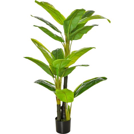 Planta artificial de platanera decorativa 150 cm para interior y exterior con maceta HOMVRA (1/5)