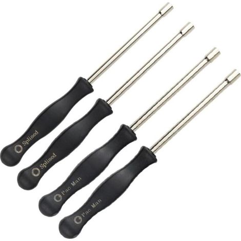 Hippotech 21-Sclined + Pac Man Strumento di regolazione del carburatore Cacciavite per motori a 2 tempi con carburatore comune per piccoli motori ECHO Poulan Stihl Husqvarna Homelite Decespugliatore S (1/4)