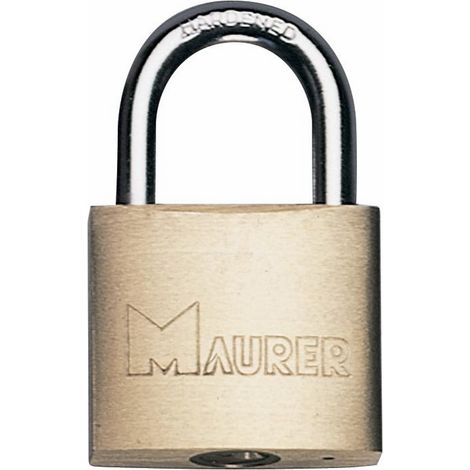 Lucchetto ad Arco in Ottone Pesante Maurer Misura 25 mm (1/2)
