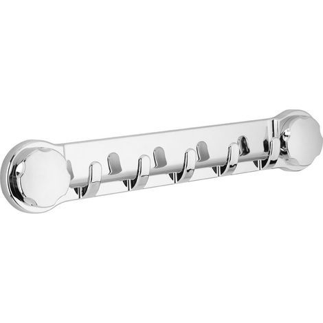 Toallero de pared con ventosa potente y 5 ganchos para toallas, albornoces y ropa (1/5)