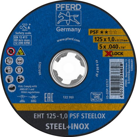 Disque de coupe PSF X-LOCK STEELOX 125x1mm Pferd (1/5)