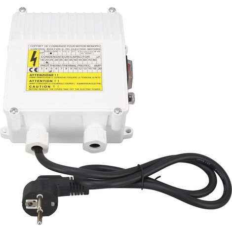 370-W-Brunnenpumpen-Steuerbox, externer Tauchpumpen-Schalter mit Thermoschutz für 220-V-EU-Stecker (Haushalt/Industrie). (1/5)
