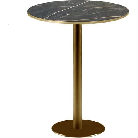 Mange-debout rond Ø 60 cm Rome bistrot marbre feu