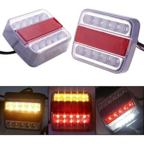 1 Pcs Feux Arrière pour Remorque LED 12V Feu Arrière pour Camion Lampe de Frein Éclairage étanche Universel pour Voiture Camion Camion Camion Caravane Remorques (1/4)