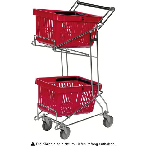 Kongamek Sammelwagen mit 2 Böden als Zubehör für Einkaufskörbe 560x260mm (1/4)