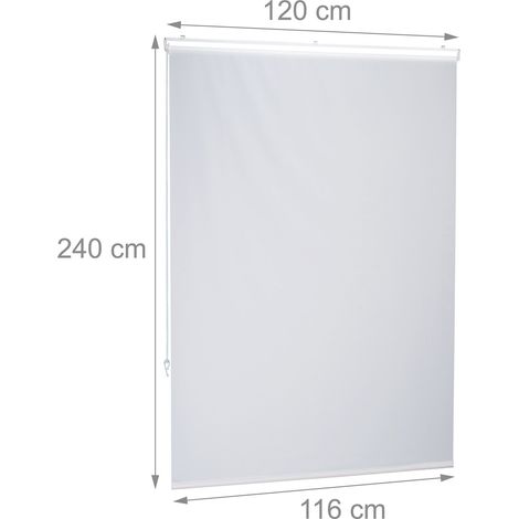 Tenda a rullo per bagno idrorepellente bianco traslucido (1/5)