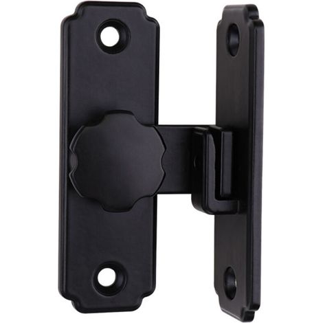 Pestillo y cerrojo, pestillo para puerta, cerradura para puerta de granero, bucle de bloqueo de 90 grados, pestillo deslizante, adecuado para puertas y ventanas de jaulas de granero (negro, tamaño: - 