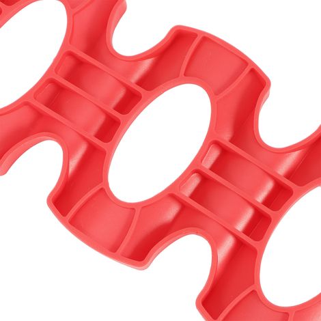 Lot de 2 supports empilables en silicone pour bouteilles de bière, canettes et bouteilles de vin, tapis de réfrigérateur rouge et vert (1/5)