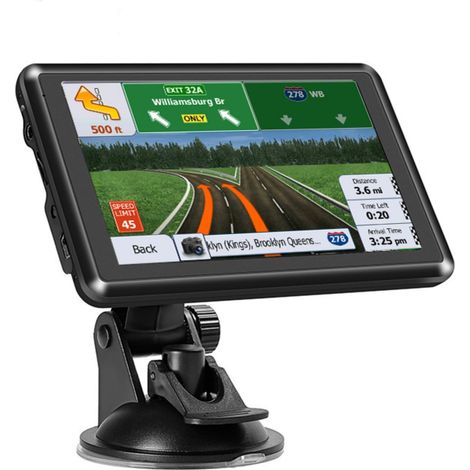 GPS Voiture, Grand écran Tactile de 5 Pouces, Carte de l'europe 2025, Informations routières, mises à Jour gratuites, Voix réelles, Convient pour GPS Poids Lourds et GPS Camping Car
