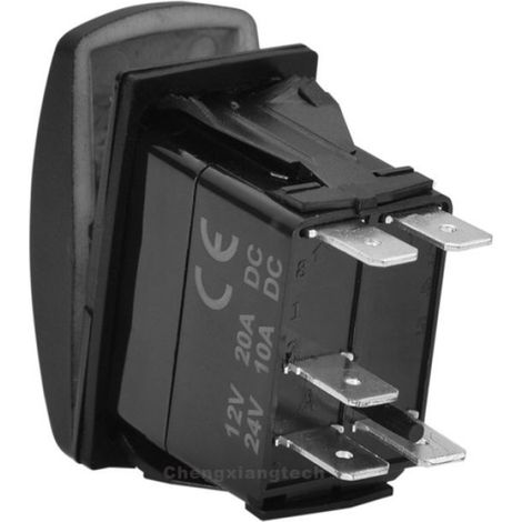 Interrupteur à bascule étanche 5 broches SPST marche/arrêt avec LED pour GPS de voitures,camions,camping-cars,bateaux-air compressor (1/4)