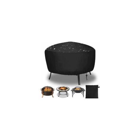 85 x 40 cm Housse de protection pour brasero rond, cordon de serrage pour imperméable, coupe-vent, résistant aux UV, tissu Oxford pour four, table à manger et chaises et jardin
