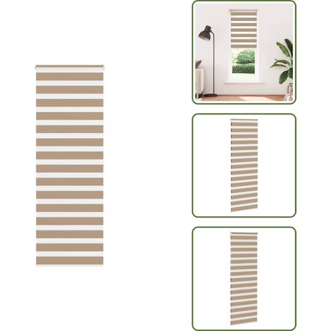 vidaXL Zebrarollo Sandbraun 70x200 cm Stoffbreite 65,9 cm Polyester (1/5)