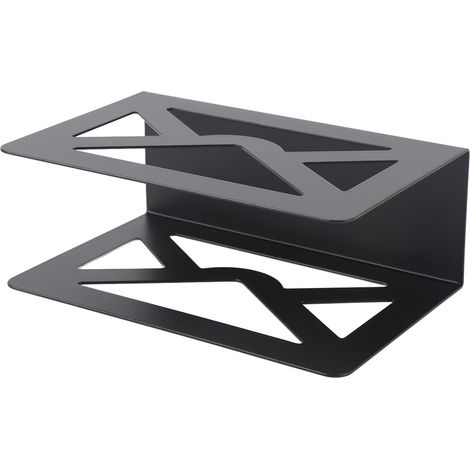 Organiseur de courrier de bureau en métal, moderne, noir, multifonctionnel, avec motif d'enveloppes découpées, pour la maison, le bureau et l'école. (1/5)