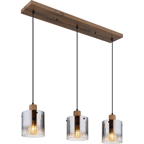 Lampe suspendue Underwood Bois à 3 lumières - 15915-3H (1/5)