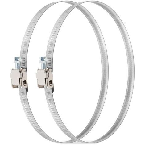 colliers de serrage professionnels 2 ensembles de colliers de serrage de tuyau en acier inoxydable 150mm avec vis sans fin pince de courroie de courroie de serrage de tuyau pour (1/5)