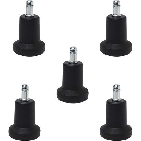 Patas para sillas de oficina，Deslizadores para sillas de oficina，Protectores de ruedas，5 piezas，Negro，Deslizador para silla (1/5)