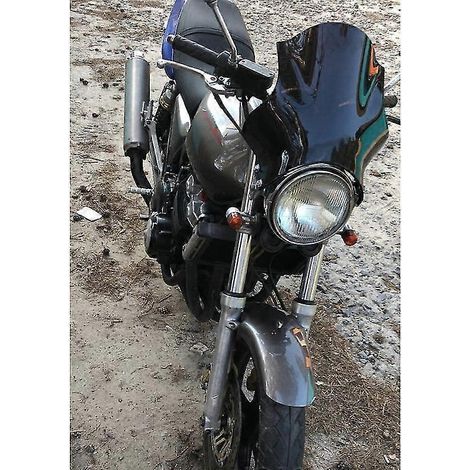 Pare-brise pour Kawasaki Zr-7 750 FS Er-5 Er 500 ABCD Twister (1997-2006) - Support de phare latéral - Noir (1/5)
