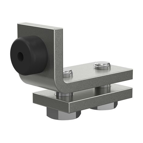Serratura scorrevole 59x25mm con paracolpi in gomma per guida 10336110