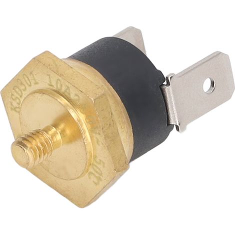 5 pièces KSD301 Interrupteur de contrôle de température à tête en cuivre, écrou, contrôleur de température, filetage M4, type normalement fermé, 250 V, 60 °C (1/5)