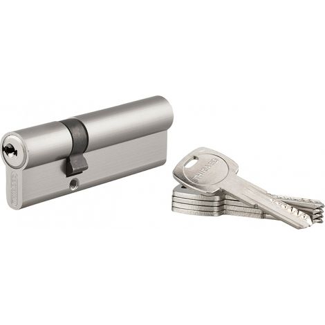 Cilindro europeo TRAFIC 6 30 x 60 mm, nichelato, anti-perforazione, anti-rottura, 5 chiavi piatte – THIRARD (1/2)