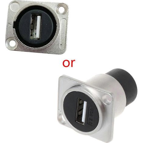USB 2.0 D-Typ Buchse auf Buchse aus Metall für die Frontplattenmontage