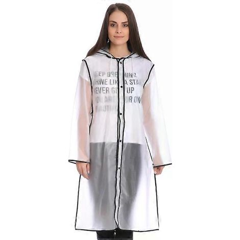 Poncho de pluie en EVA avec visière transparente - Protection imperméable pour l'extérieur, taille L (1/2)