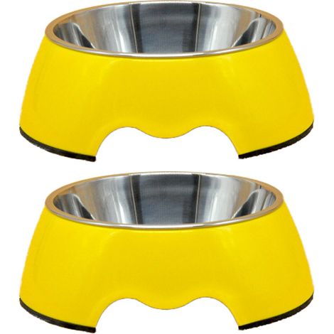 Gamelle pour chat en mélamine, gamelle double couche, gamelle pour animaux en acier inoxydable. (1/4)