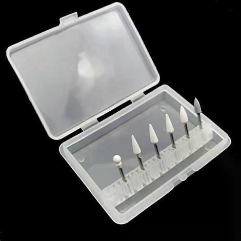 Lot de 6 fraises de polissage dentaires en résine porcelaine pour pièces à main haute vitesse, outils dentaires en pierre blanche (1/4)