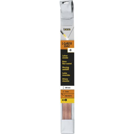 8 Baguettes laiton enrobé Ø 2,0mm L.500 mm GYS