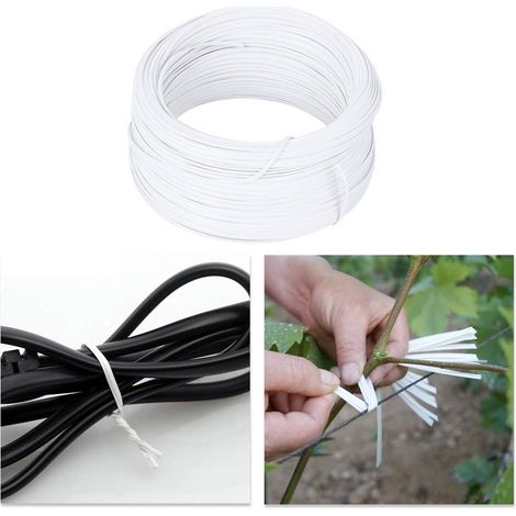 Fil de fer blanc attaches torsadées, galvanisé, matériau de protection, noyau unique de 0,55 mm à l'intérieur, (1/5)