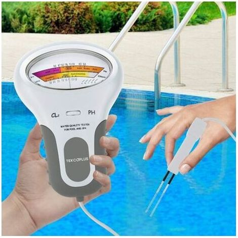 Testeur numérique de qualité d'eau pour piscine – Mesure chlore et pH – Écran LCD facile à lire – Pour spas et piscines à domicile (1/5)