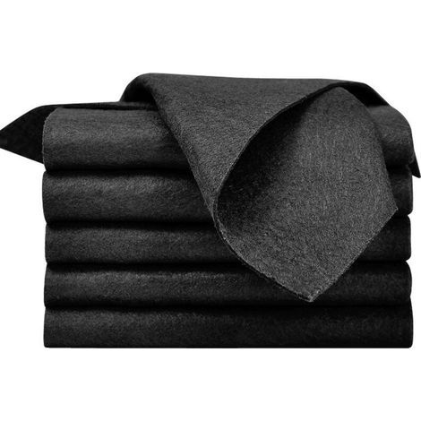 10 thick, reusable, water-resistant microfiber cleaning cloths (30 x 40 cm) - Black (1/5)