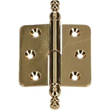 KOTARBAU Charnières décoratives 45 x 45 mm Bande de style Charnière de meuble universelle Différentes couleurs Antirouille Gauche / droite Robuste Pratique (laiton gauche) (1/5)