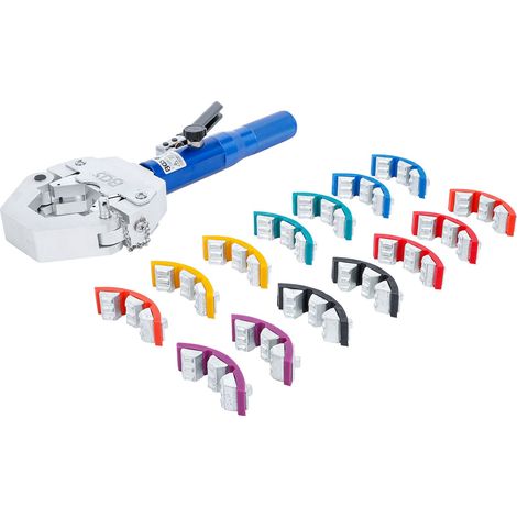 BGS Kit pinze crimpatrici idrauliche per connettori a pressione su tubi flessibili - 72093 (1/5)