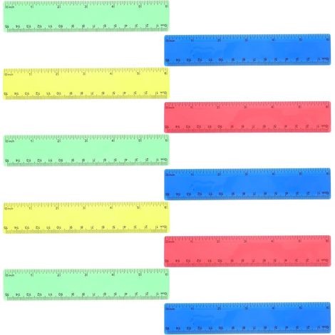 Lot de 20 règles mesure en plastique 15 cm pour étudiants (1/5)