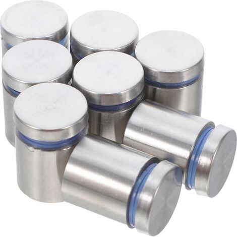 Vis de fixation pour verre, entretoises en acier inoxydable, matériel de fixation pour enseignes murales (8 pièces) pour présentoirs de magasins (1/4)