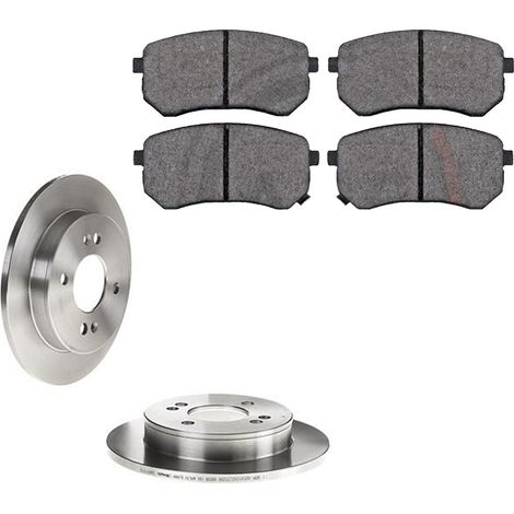KIT FRENI POSTERIORI compatibile con KIA PICANTO (SA) - DISCHI + PASTIGLIE OEM: FDB1902 / 17656 /SOSTITUZIONE DIRETTA/BASSA POLVERE/SILENZIOSO (1/5)