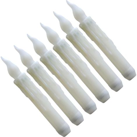 Bougies flottantes avec baguette, lumière chaude vacillante, sans flamme, LED, fonctionne à piles, ensemble pour fête d'anniversaire (1/5)