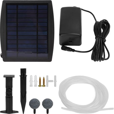 Pompe à oxygène solaire 2,5W 6V pour étang, multifonction portable extérieur, accessoire aquarium bassin (1/5)