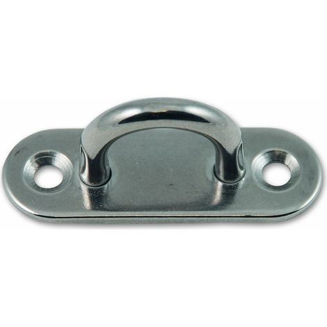 Chapuis PLAI1 Confezione di 2 piastre con occhiello - Acciaio inossidabile - Interasse 12 mm - Piastra 45 x 15 mm