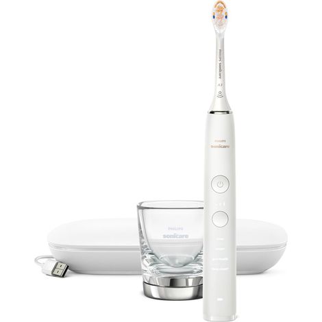 Brosse à dents électrique Philips HX9911/19 pour adultes, sonique, blanche
