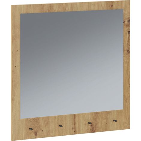 Specchio Cherasco, Forma Rettangolare, Tipologia da Appendere, Materiale Struttura in Vetro, 78x76h cm Marrone Rovere Nodi