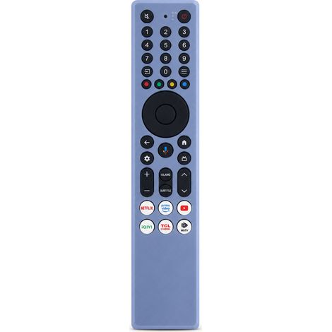 Housse en Silicone Luminescente pour Télécommande TV Compatible TCL RC833A, Bleu Clair, Antipoussière et Antichoc (1/5)