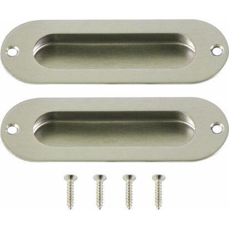 Set mit 2 Edelstahl-Einbau-Schiebetürgriffen (1/5)