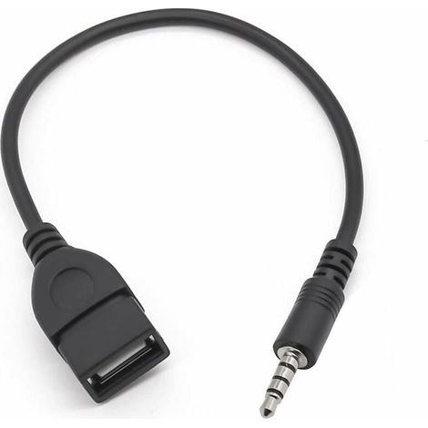 Adaptateur USB vers Jack de USB 2.0 à 3,5 mm Mâle Auxiliaire Prise Audio Stéréo Convertisseur usb Jack de Connecteur Câble Musique, Adapté Pour Autoradio, CD Audio Etc(Car Besoin MP3 Decode Fonction) (1/5)
