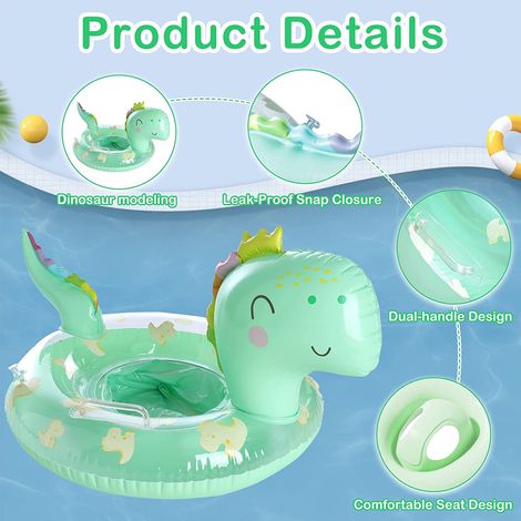Bouée gonflable dinosaure pour enfant avec siège de sécurité pour tout-petit (1/5)